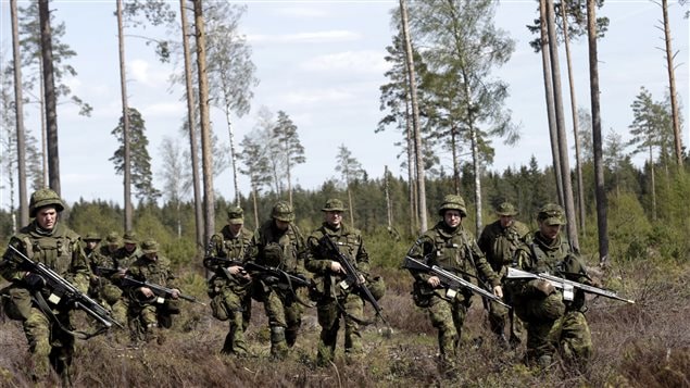 Estonian soldiers take part in NATO military exercise Hedgehog 2015 at the Tapa training range in Estonia May 12, 2015.