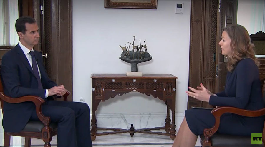 Interview on RT with Syrian President Bashar Al-Assad,...