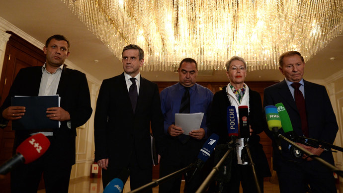 Members of the so-called 'contact group' on Ukraine peace settlement. AFP Photo / Vasily Maximov
