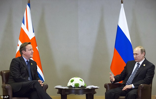The British Prime Minister held urgent one-to-one talks with the Russian President over how to resolve the bloody civil war in Syria which has given rise to ISIS fanatics