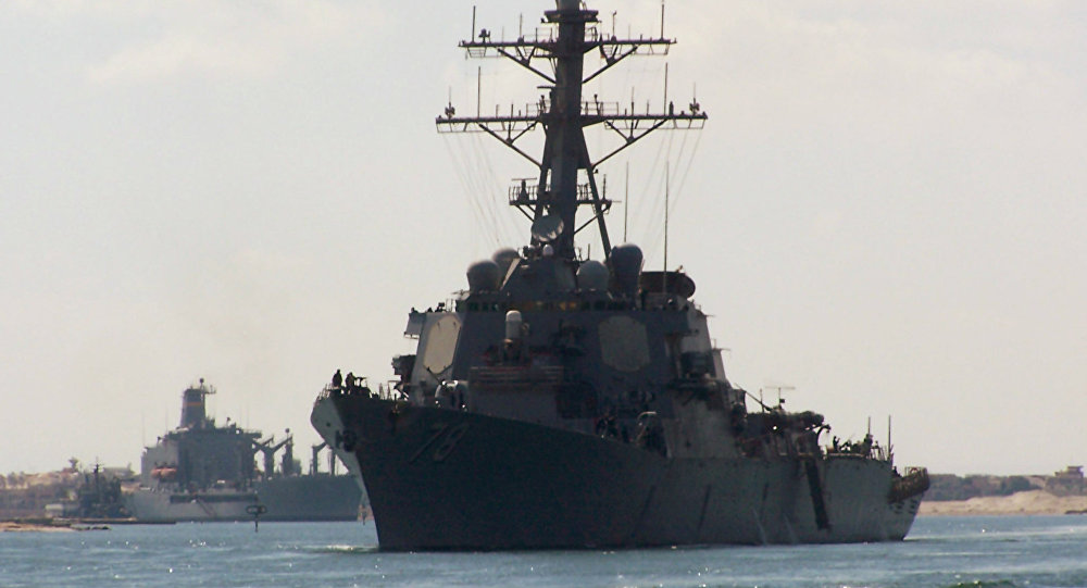 Russian Warships Observe, Escort Two US Destroyers in...