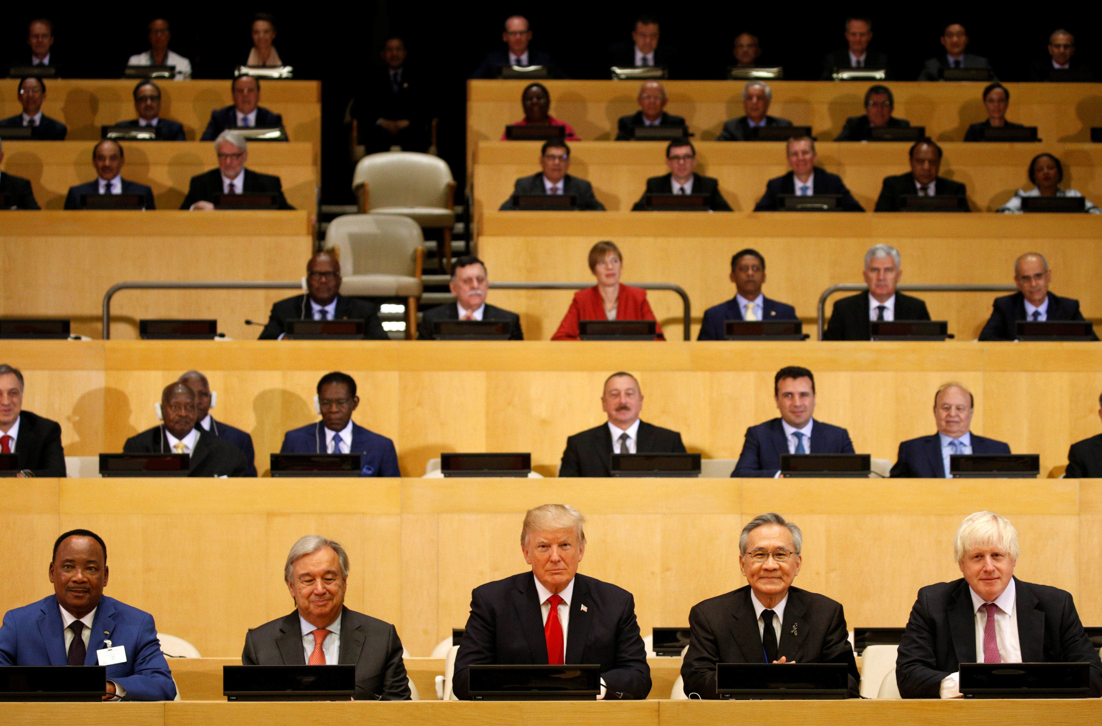 U.S. President Donald Trump participates in a session on reforming the United Nations at UN Headquarters in New York, U.S U.S. President Donald Trump participates in a session on reforming the United Nations at UN Headquarters in New York, U.S