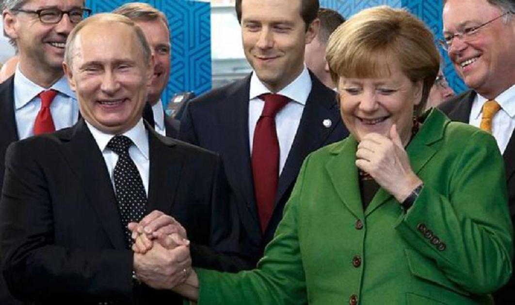 Vladimir Putin and his German counterpart Angela Merkel. Merkel has been trying to broker a peace deal between Russia and Ukraine. Both sides of fallen short to quell the civil unrest caused by armed separatist groups in east Ukraine.