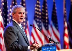 Former President George W. Bush prepares to celebrate the dedication of his presidential library, which opens to the public on May 1, 2013.