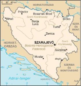 Bosnia Herzegovina_map_PD