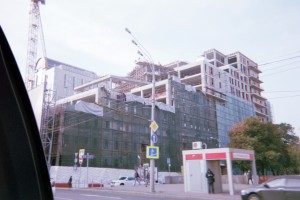 One of many buildings being renovated in Moscow. (Photo by Natylie Baldwin)
