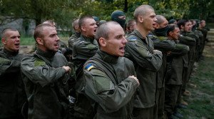 Volunteers for the neo-Nazi 'Azov' battalion of Ukraine's interior ministry (Gleb Garanich, Reuters)