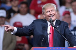 Donald Trump speaking with supporters in Phoenix, Arizona. June 18, 2016. (Photo by Gage Skidmore)