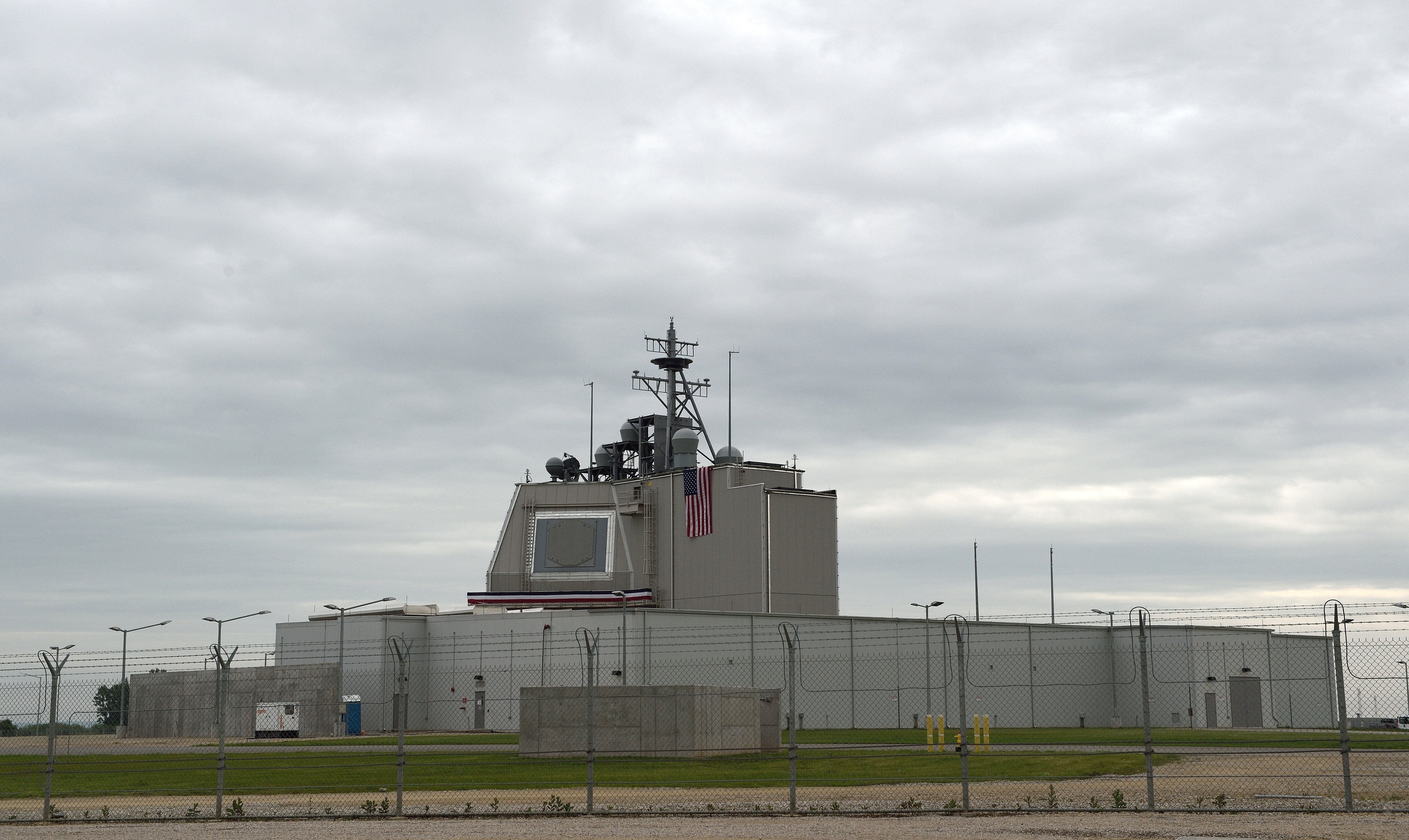 The US anti-missile station Aegis Ashore Romania is pictured at the military base in Deveselu, Romania The US anti-missile station Aegis Ashore Romania is pictured at the military base in Deveselu, Romania