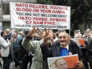 Anti-NATO protests in Montenegro were brutally supressed by local police.